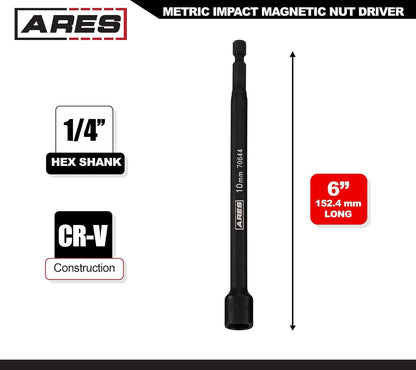 70651-1/4-Inch Magnetic Impact Nut Driver - Impact Grade Nut Setter with Industrial Strength Magnet